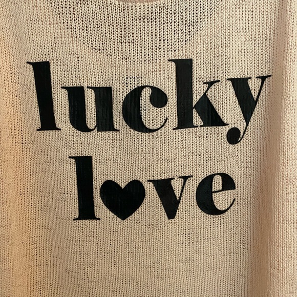 H&M Pale Pink “Lucky Love” Knit Tank Top - Picture 3 of 3